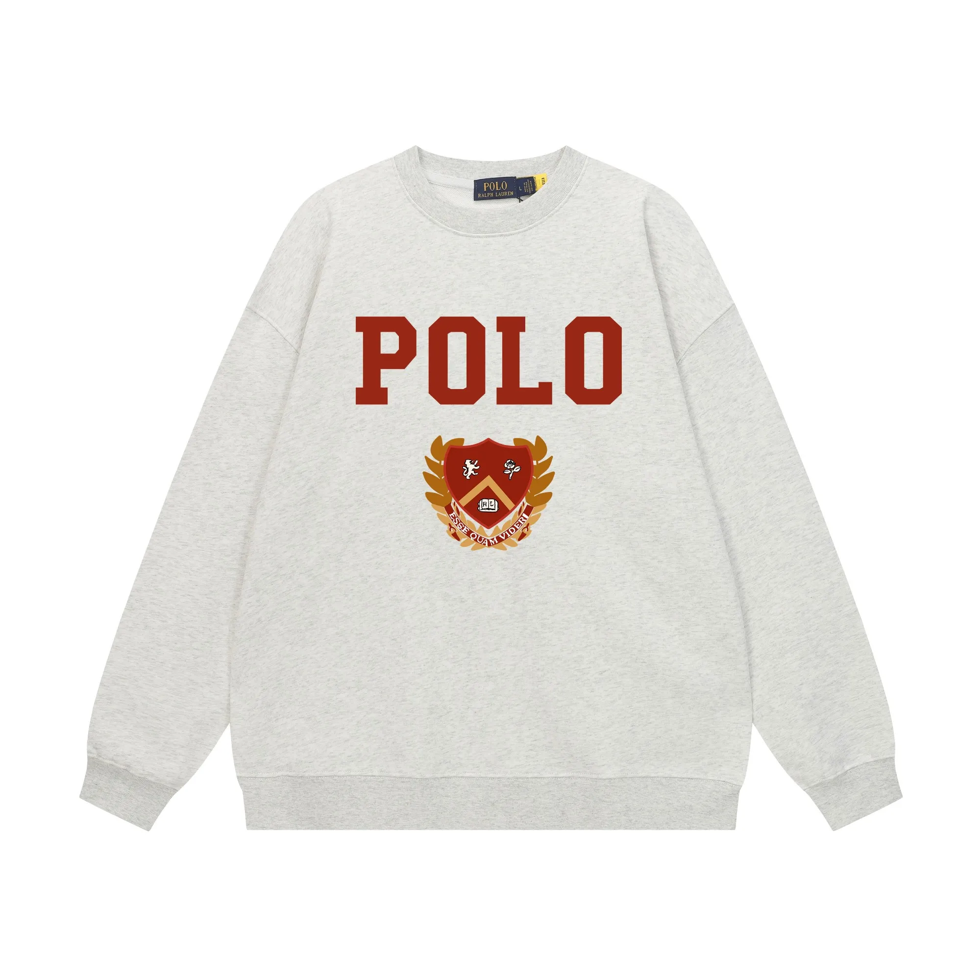 P200 Long-term stock] RalphLauren/Ralph Lauren 2025 autumn and winter new bear letter print 420g heavy large terry sweatshirt Ralph Lauren's age-reducing item, the coat fabric is made of 85% cotton ➕15% polyester, which not only retains the softness, comfort and breathability of cotton, but also adds the wear resistance and wrinkle resistance of polyester fiber, making the clothes more durable and easy to care for. Even in slightly cooler weather, you won't feel stuffy when wearing it. This kind of fabric has a natural crisp feel and is not easy to pill or deform. The bear on the chest is printed with English letters. It is full of color, full of three-dimensionality, and lifelike, adding a bit of liveliness and interest to the whole sweatshirt. There is no pressure to dress, regardless of age or gender. Complete accessories! Color: black, white, navy blue, light floral gray Size: M-L-XL-XXL